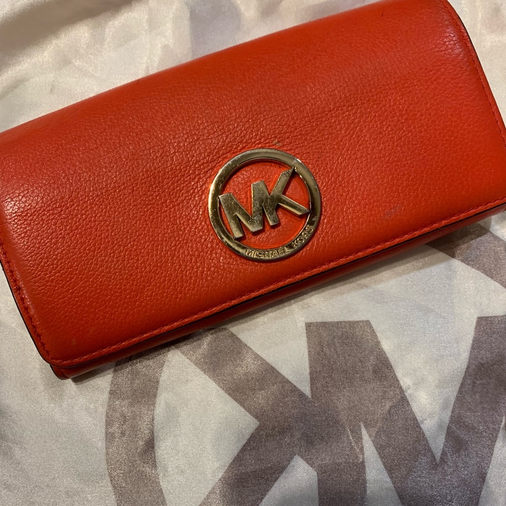 MK leather wallet